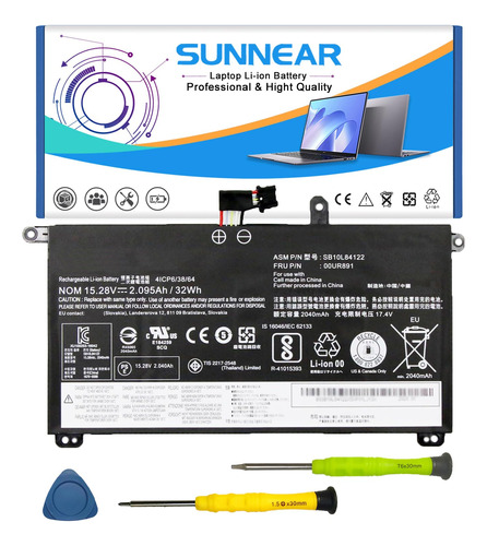 Sunnear 00ur891 Sb10l84122 01av493 Batería De Repuesto Para