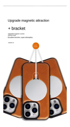 X Funda De Piel Auténtica For iPhone 15 Pro, Modelo