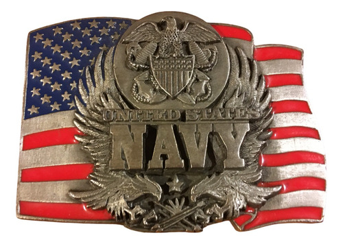 Hebilla Metal Cinto U. S. Navy Siskiyou Buckle Usa 1991