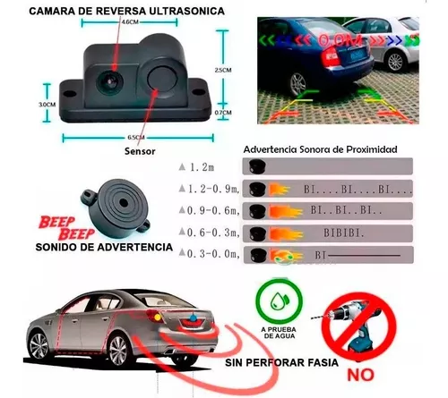 Espejo Retrovisor Dvr Camara Y Sensor De Reversa Cadillac