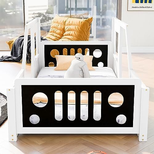 Cama De Plataforma En Forma De Auto De Tamaño Individual Con
