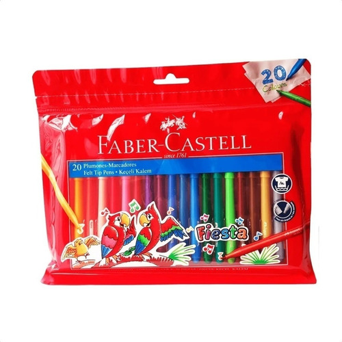 Marcadores Faber Castell Fiesta X20 Colores