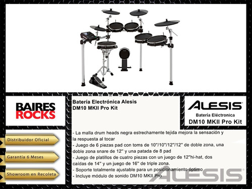 Batería Electrónica Alesis Dm10 Mkii Pro Kit Con Mesh