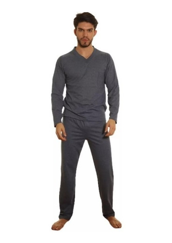 Pijama Hombre Invierno Liso 100% Algodón Premium Paytity 