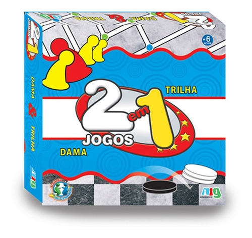 Nig Brinquedo Dama E Trilha Jogos Clássicos Tabuleiro 2 Em 1