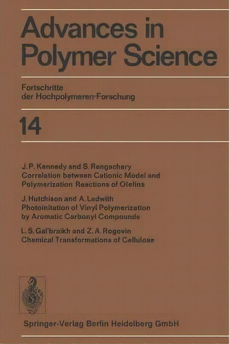 Advances In Polymer Science, De H. J. Cantow. Editorial Springer Verlag Berlin Heidelberg Gmbh Co Kg, Tapa Blanda En Inglés