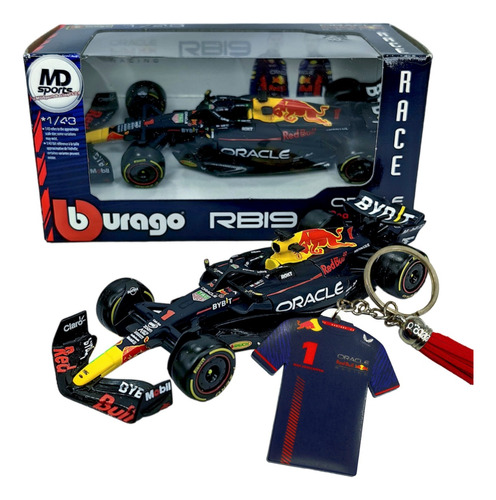 Auto Formula 1 Redbull Rb19 2023 Max Verstappen + Llavero 