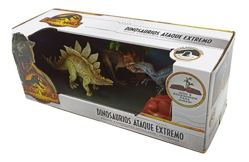 Set X3 Dinosaurios Jurassic World + Accesorios Dino 8803