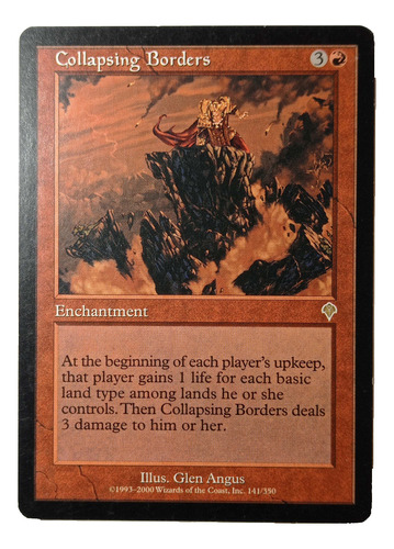 Carta Magic Collapsing Borders [invasion] Mtg Enchantment