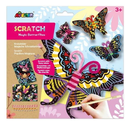 Set De Arte Para Raspar Mariposas Actividades Niños Y Niñas