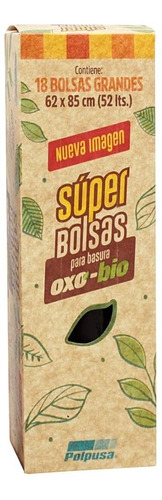 Polpusa Bdm Bolsa De Basura Negro Oxo Biodegradable 62x85 Cm
