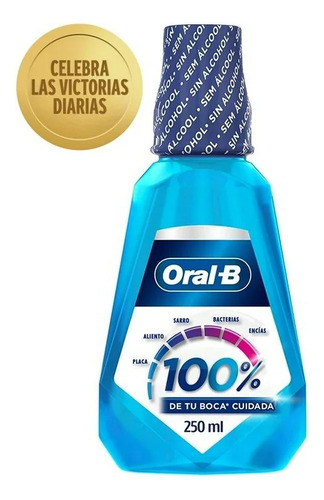 Enjuague Bucal Oral-b 100% De Tu Boca Cuidada 250 Ml