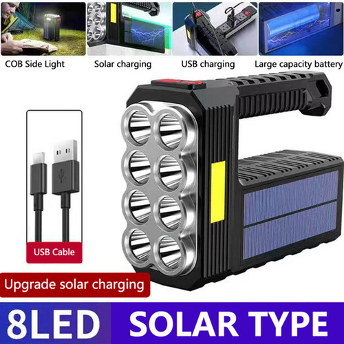 Linterna Portátil Recargable N De 8 Led Con Cob Sidel 7632