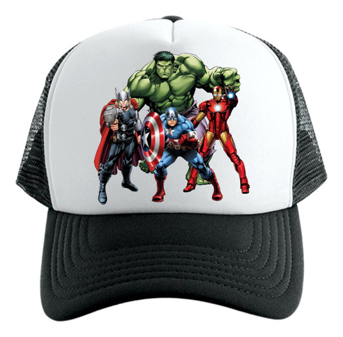 Gorra Trucker Los Vengadores The Avengers Series Geek Black