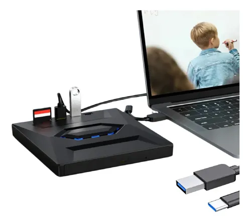 Unidad Quemadora Externa Cd Dvd 5 En 1 Tipo C Usb 3.0