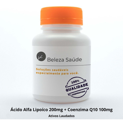 Ácido Alfa Lipoíco 200mg + Coenzima Q10 100mg : 60 Cápsulas