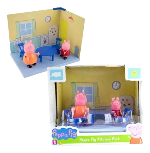 Cenário Da Peppa - Cozinha Peppa Pig E Mamãe Pig - Sunny