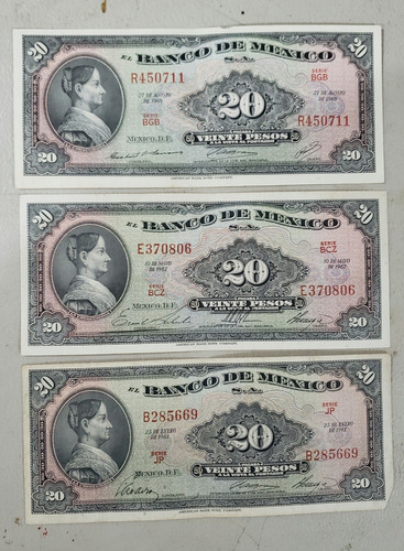 Billete Antiguo 5 Pesos Usado, De México