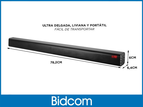 Barra De Sonido Soundbar Gadnic 70w Bluetooth Usb Mp3 Aux Tv Color Negro Frecuencia BARRSON9
