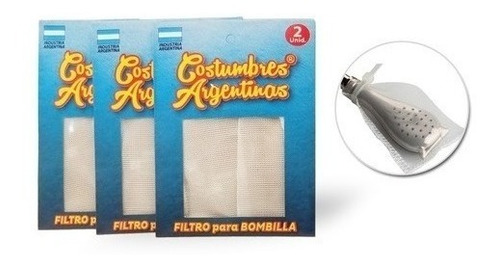 Filtro Para Bombilla Mate X3 Filtros Blisters Son 6 Unidades