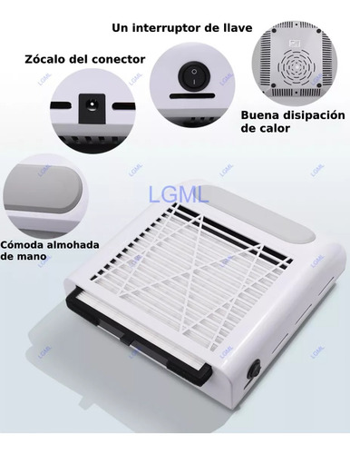Extractor De Polvo De Uñas Aspiradora De Polvo De Uñas 80w