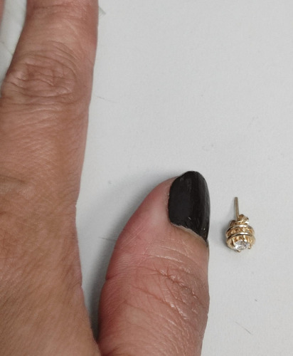 Broqueles/aretes De Oro Con Diamantes Naturales 35puntos.