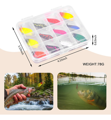 Señuelos De Pesca Con Cuchara Para Pesca De Truchas, 12 De