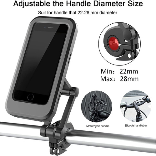 Imagen 2 de 10 de Soporte Para Celular Moto Y Bici 360 Impermeable Resistente