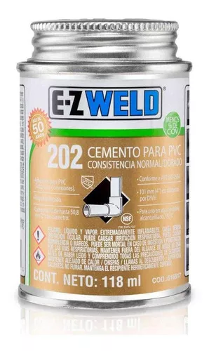 Pegamento Cemento Para Pvc Media Azul Tubo 59ml 222 Wet Weld EZ WELD 222-00