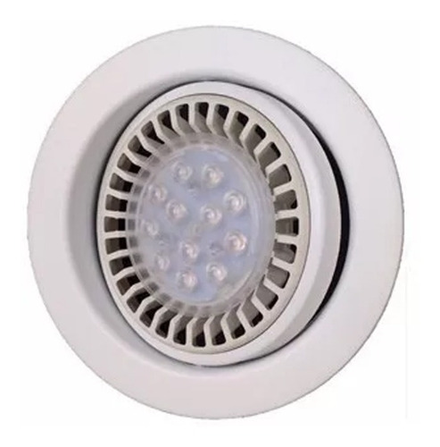 Imagen 2 de 9 de Spot Led Embutir Ar111 Blanco Lampara 11w 12w Gu10 Pack X10