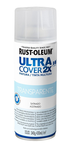 Aerosol Ultra Cover 2x Transparente Sat Rust Oleum  X 340 Gr