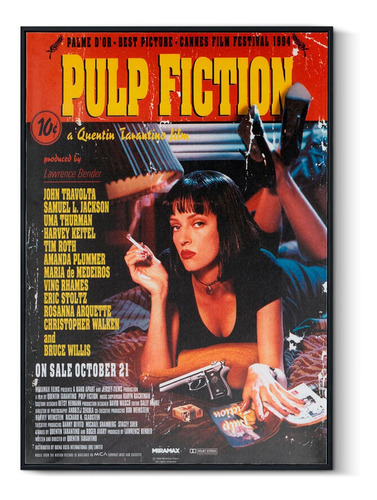 Poster Afiche Pulp Fiction 60x80 - Solo Lámina