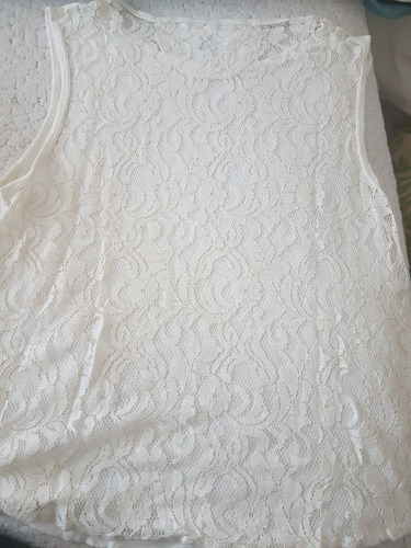 Musculosa Paula Cahen Danvers De Linen Y Encaje Detras