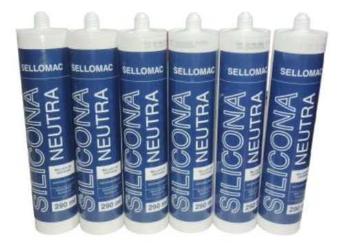 Silicona Neutra Universal Café Claro 290 Ml. Sellomac 6 Un.