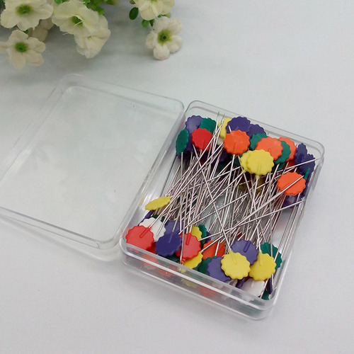 50 Pcs Pinos De Costura Acessórios Patchwork Reto Pinos Flor