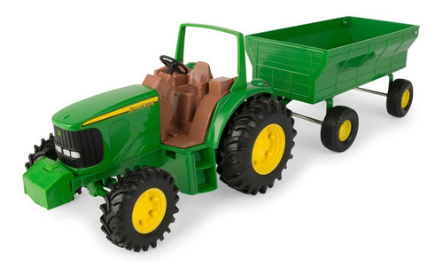 Tractor John Deere Con Vagon De Juguete Tomy Ertl