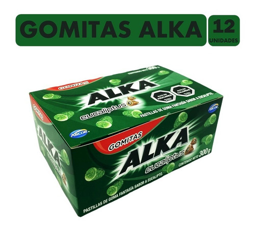 Gomitas Arcor Alka Eucaliptus (caja Con 12 Unidades)