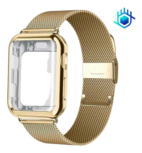 Correa Extensible Para Apple Watch Malla + Mica + Funda Case