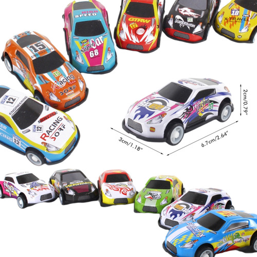 Mini Vehículos De Carreras, Juguete Retráctiles, Coche De Ho