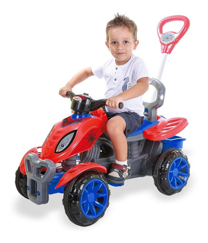 Triciclo Infantil Velotrol Menino Com Buzina Empurrador Toys