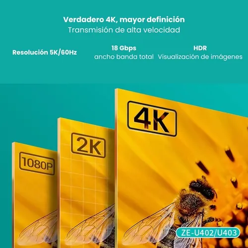Zeqi Cable Hdmi 4k Ultra Hd (1.5m) Model: Ze-u402