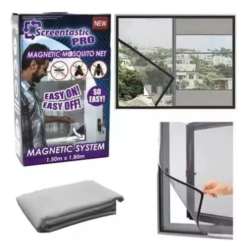 Ventana Con Cortina Antimosquitos Magnética Ajustable