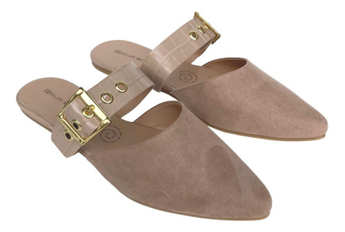Imagen 2 de 8 de Zapato Mujer Flat Felipe Rentería Mules Dama Moda Puntal