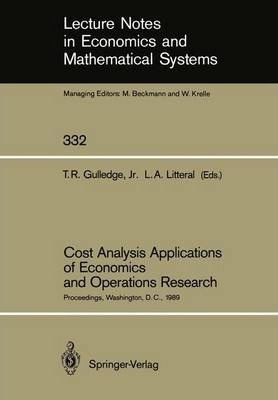 Libro Cost Analysis Applications Of Economics And Operati...
