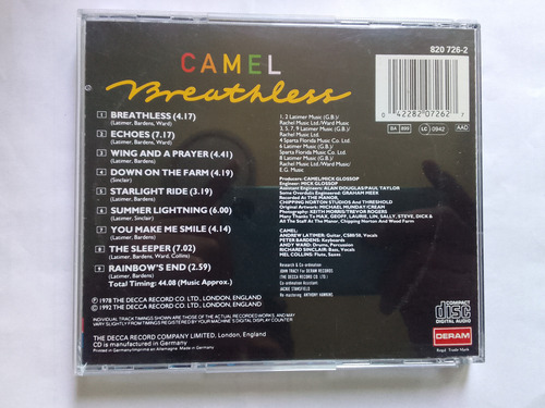 Camel Breathless Cd Estándar (Usado)