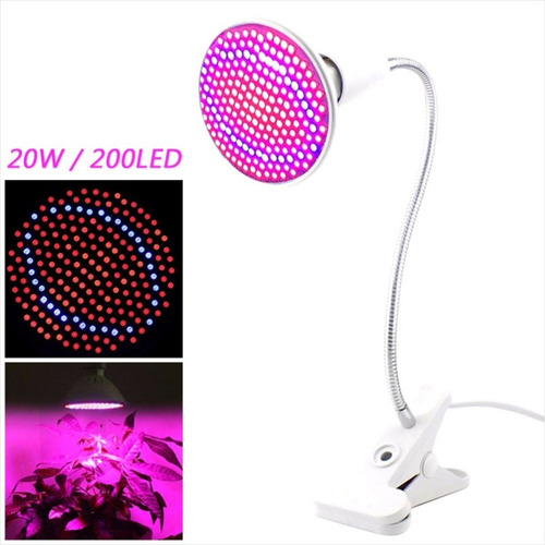 Imagen 1 de 5 de Ampolleta Grow Led Cultivo Indoor 15w Real + Soporte E27