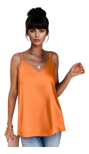 Blusa Tirantes Dobles Escote V Y Espalda Cruzada #30