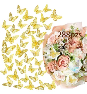 96 Pcs Decorativos Vinilos Pared Doble Capa 3d Mariposas