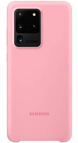 Case Samsung Silicone Cover Para Galaxy S20 Ultra Rosado
