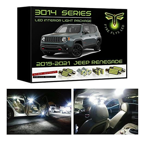 Juego De 9 Luces Led Interiores Blancas Jeep Renegade